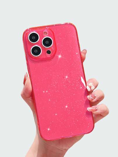 Kawaii غطاء حماية سيليكوني بمسحوق براق على شكل سماء نجمية مناسب لسلسلة iPhone 12 13 14 وغيرها من أغطية الهواتف النقالة