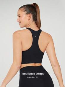 GLOWMODE Featherfit™ Sport-bh Mit Gerafftem Racerback