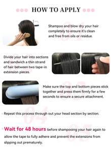 20 件直发带 100% 真人发片，适用于沙龙，丝滑无缝隐形自然黑色，适合稀疏头发女性，高品质深棕色接发带，持久发花发夹 - SNatural - 查看 5