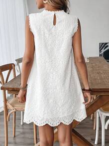 EMERY ROSE Women's Sleeveless Solid Color Mini Dress, Minimalist & Fashionable, Suitable For Summer