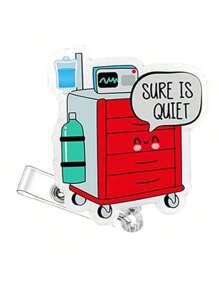 1 cái/12 cái Chai y tế Acrylic, Giá đựng thẻ ID có thể thu vào, Kẹp cá sấu xoay, Quà tặng bác sĩ y tá - Nhiều màu - Xem 24