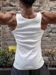 Manfinity Dauomo Men's Plain Color Tank Top, Simple & Fashionable, Suitable For Summer