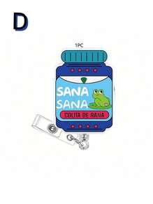 1 cái/12 cái Chai y tế Acrylic, Giá đựng thẻ ID có thể thu vào, Kẹp cá sấu xoay, Quà tặng bác sĩ y tá - Nhiều màu - Xem 7