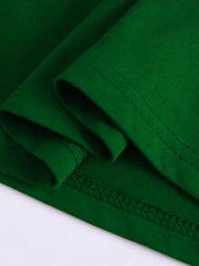 Manfinity EMRG Men's Long Sleeve Pullover Sweatshirt, Minimalist & Fashionable, Suitable For Summer Unisex Top - Green - View 4