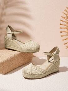 Styleloop Zapatos slip-on casuales de mujer con plataforma y suela gruesa, de unicolor y parches de encaje sencillo