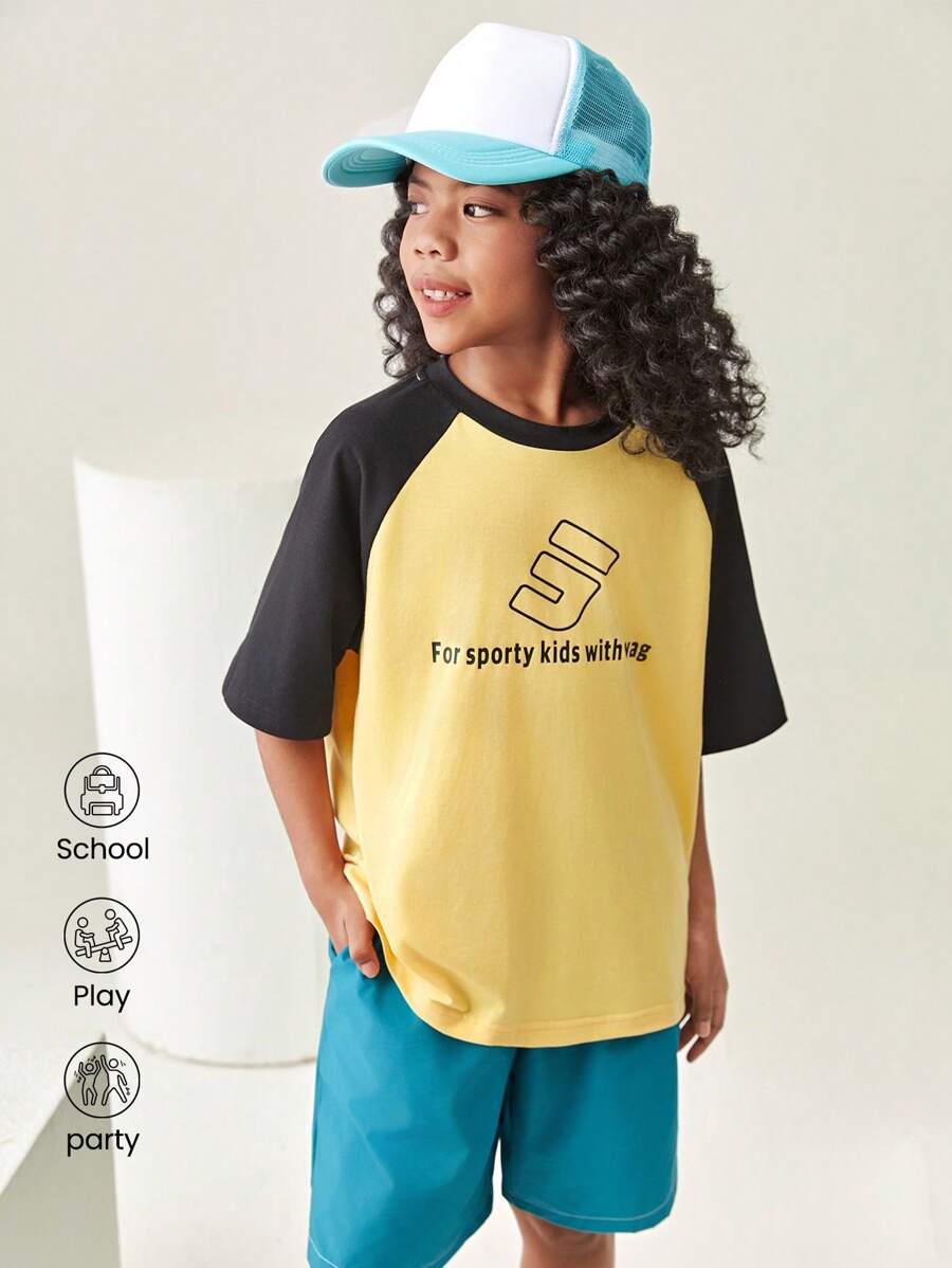 JNSQ Back To School Tween Girl & Boy Casual Short Sleeve T-Shirt, Round ...
