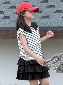 DAZY 2pcs Tween Girl Autumn Outfit,Back To School Clothes - Black - View 4