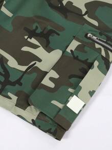 Manfinity Homme Men's Camouflage Casual Shorts, Fashionable For Summer Camo Shorts For Men Camo Cargo Shorts Men - Multicolor - View 6