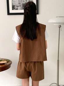 DAZY Tween Girl 2 Pieces Fall Outfit - Brown - View 2