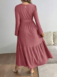 SHEIN Maternity Summer Dress, Simple & Fashionable - Redwood - View 2