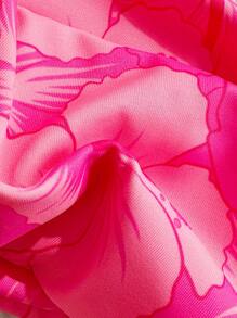 Swim Mod 3pcs/Set Women Pink Floral Cute Holiday Girl Swimwear Set For Summer Beach Vacation - Multicolor - View 6