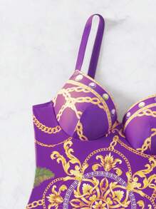 Swim Vcay Two Pieces Swimsuit, Push Up, With Steel Rings, Patented Print, Copyright Purchased - Multicolor - View 5