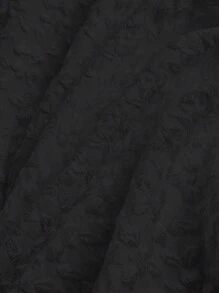 SHEIN Unity Plus Size Women's Double-Breasted Puff Sleeve Elegant Blazer Graduation,Back To School,Teacher Outfits For Women Fall Cloth For Women Autumn - Black - View 3