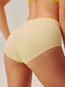 LUVLETTE 3条装无缝基础款隐形舒适高腰女士内裤 - 速干 - 瑜伽风格 - 彩色 - 查看 9