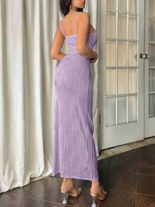 Firerie 女士紫色露背无袖连衣裙 - 紫丁香色 - 查看 2
