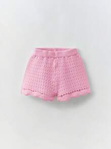 Maija Kids Maija Kids 2 件套年轻女孩休闲度假套装：透气网眼花瓣边短款吊带背心和短裤，适合室内和室外穿着，春夏季