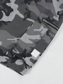 Manfinity EMRG 男士夏季休闲迷彩印花工装短裤 男士迷彩短裤