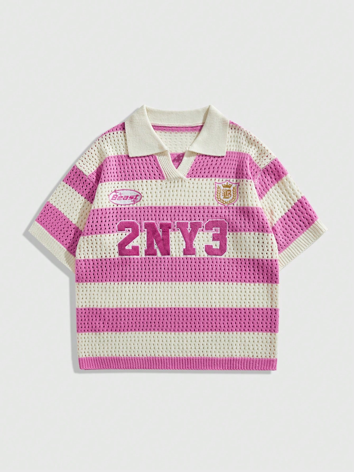 Our Street Life Men's Y2K Colorblock Jacquard Letter