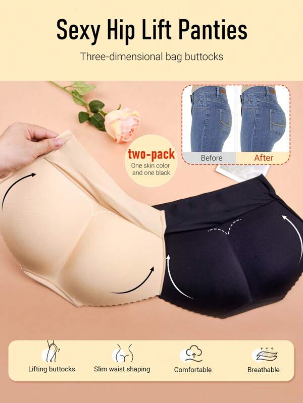 2pcs/Set Butt Lifting & Shaping High Waist Triangle Panties Shape Accessories