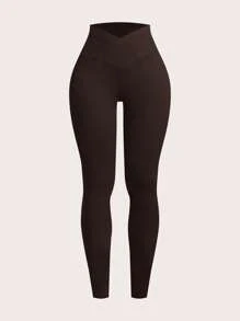 SHEIN EZwear Brown Vest & Shorts & Slim Fit Pants Multi-Piece Outdoor Set - Brown - View 10