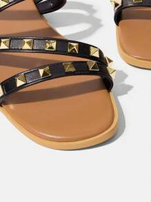 Styleloop Women's Bohemian Style Rivet Decorated Fashionable New Flat Sandals