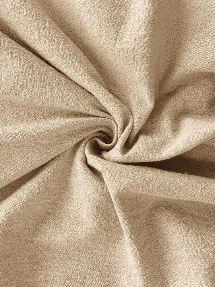 SHEIN LUNE Vestido Casual de Verão Romântico para Praia Curto e Rosa para Mulheres - Caqui - Visão 8