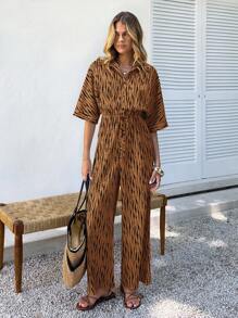 SHEIN VCAY Combinaison mode minimaliste pour femmes, convient pour l'été