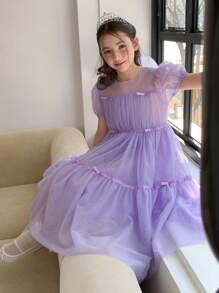 DAZY 青少年女孩派对礼服、秋季服装、返校服装 - 淡紫色 - 查看 4