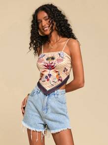 Travachic 夏季女式针织不对称下摆吊带背心 - 彩色 - 查看 5