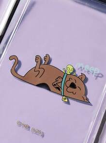 SCOOBY-DOO X SHEIN Cartoon Puppy Print Waterproof Travel Phone Bag - Black - View 3
