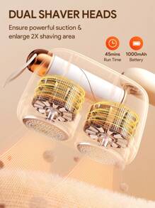 JMMO 内置棒状织物剃须刀、电动除毛器、带 LED 数字显示屏的可充电毛衣剃须刀、去除衣服、家具、绒球、沙发的绒毛起球修剪器、圣诞礼物、秋冬季假期露营必备品、度假配件、露营用品 - 米色 - 查看 6