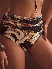 MOTF PREMIUM Bikini con stampa all over e collo alto
