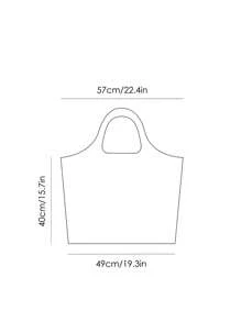 LOONEY TUNES X SHEIN 1pc Cute Cartoon Tweety Bird Pattern Polyester Foldable Tote Bag, With Small Pouch Attached, Can Be Hung On Bags - Pink - View 8