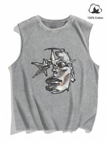 Manfinity EMRG Camiseta de tirantes minimalista y de moda para hombres, adecuada para el verano