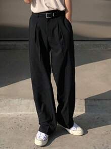 DAZY Solid Office Trousers For Spring - Black - View 4