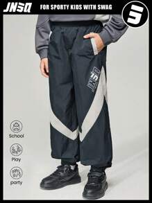 SHEIN Pantalon de sport décontracté pour la rentrée scolaire, pantalon de jogging ample à taille élastique et jambes larges pour préadolescentes