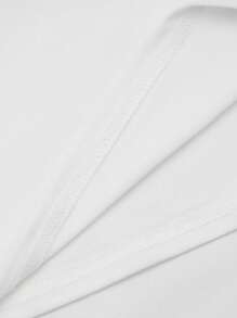 SHEIN CURVE+ 女式休闲圆领 T 恤，带有 ONLYFANS 卡通印花，夏季针织涤纶上衣，带氨纶，常规长度短袖 T 恤，适合春夏季