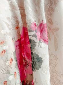 Soleia 女士夏季服装，女士两件套，女士度假服装，复活节，女士西部服装，女士演唱会服装，音乐节服装，狂欢节服装，女士节日花卉印花吊带背心和不对称多层裙套装 - 彩色 - 查看 8