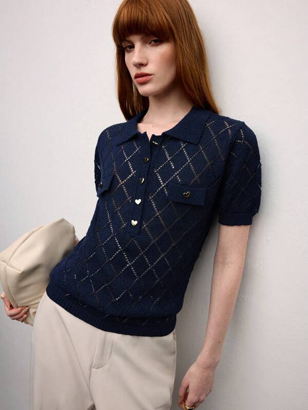 BizChic Women's Knit Short Sleeve Top, Minimalist & Fashionable, Suitable For Summer