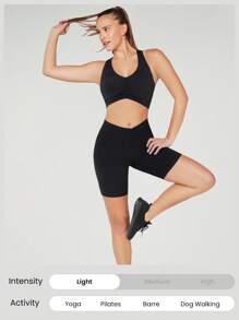 GLOWMODE Featherfit™ Sport-bh Mit Gerafftem Racerback