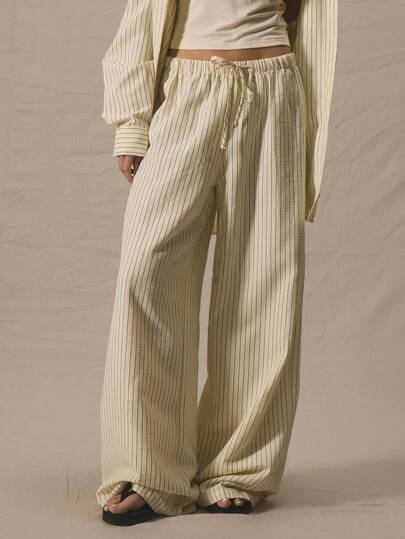 MUSERA Pantalón de pierna ancha, elegante y apropiado para vacaciones de verano, estilo 90s, Y2K, playa, otoño, invierno, vuelta al colegio, oficina, trabajo, Navidad, tarde de invierno