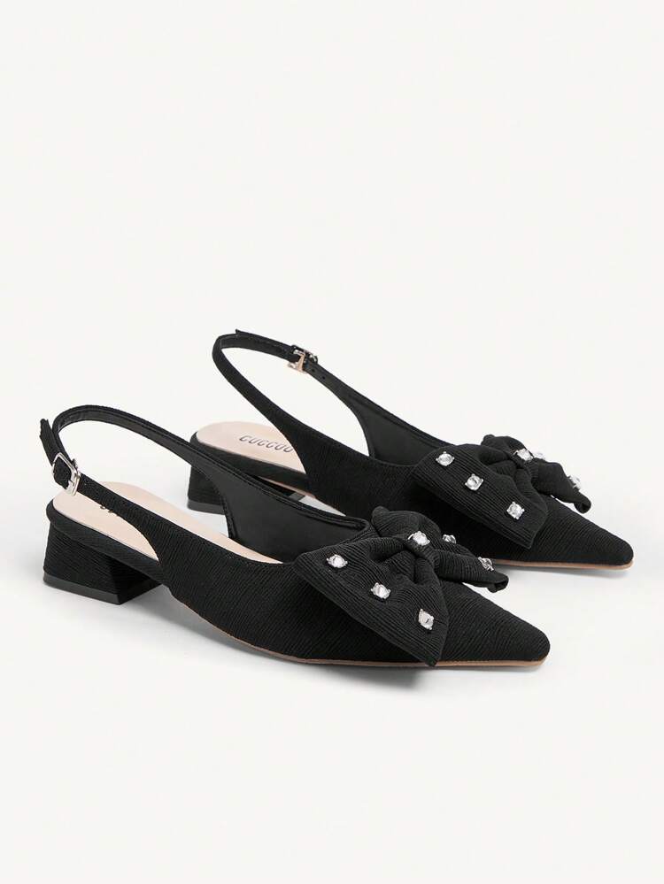 CUCCOO CHICEST Pointed Toe Pearl Decor High Heel Women Pumps