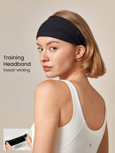 GLOWMODE Faixa de Cabeça Absorvente de Suor FeatherFit™-Air Work It para Treinamento