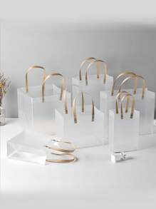 20个/包哑光PVC派对礼品袋，带手柄，用于包装返校情人节，哑光PVC手提包，便携式礼品包装袋，用于婚礼派对礼物和纪念品，派对礼品袋，派对礼品套装，适用于万圣节、圣诞节、生日、婚礼派对用品、超市购物、圣诞节情人节