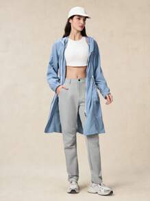 OutZeal 弹力防水修身徒步裤，女款，多口袋，防撕裂尼龙材质，弹簧设计 - 淺灰色 - 查看 5