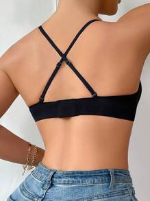 Sexy Backless Wireless Seamless Bra, Bridal Lingerie With Convertible Straps - Black - View 2