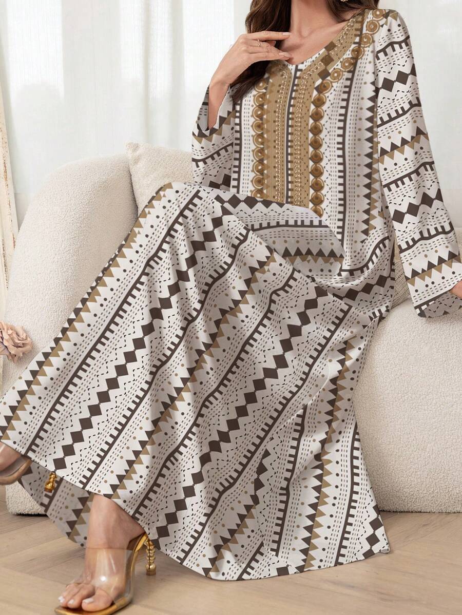 Al Najma Women's Simple Stylish Arabic Style Dress, Suitable For Summer,Modest