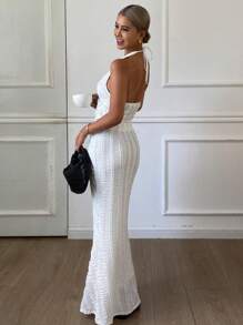 Livesso Women's Solid Color Textured Sleeveless Top And Long Midi Skirt, 2 Pieces Outfit Cruise Outfit For Women Short Sets For Women - White - View 6