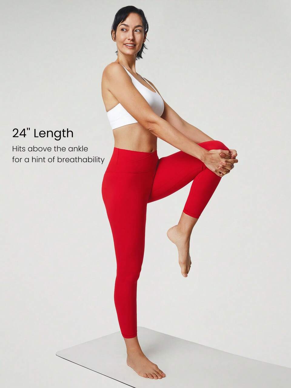 24" FeatherFit™ Crossover Waist Leggings