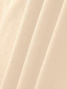 INAWLY Plus Size Round Neck Short Sleeve T-Shirt, Simple & Fashionable, Suitable For Summer - Apricot - View 4